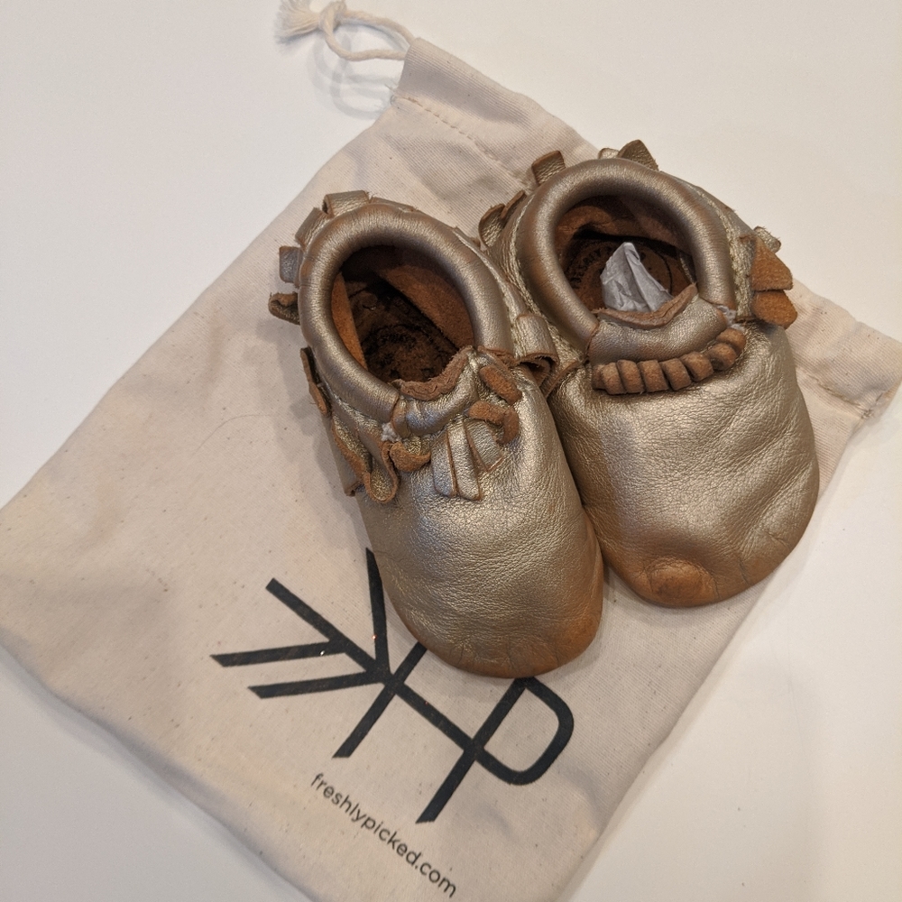 Gold Freshly Picked Moccasins